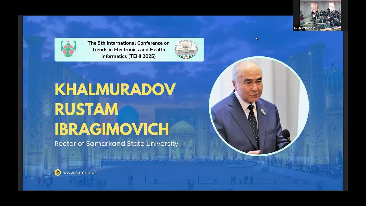 Opening of the 5th International Conference on Trends in Electronics and Health Informatics